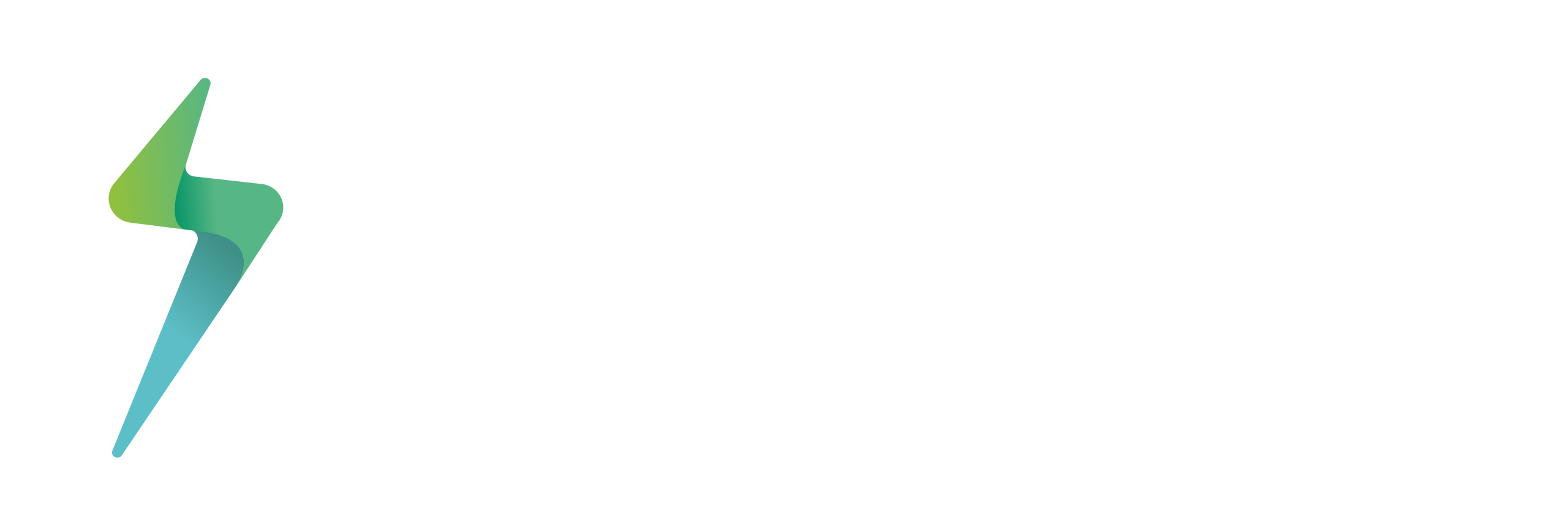 Lightning Fibre logo featuring a stylized green and teal lightning bolt alongside dark blue text.